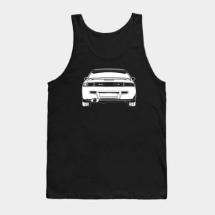 White Nissan Silvia S14 Back View Sketch Art Tank Top